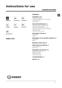 Ръководство INDESIT IWSE 51051 C ECO EU пералня