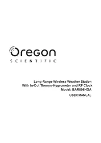 BAR 898HGA OREGON SCIENTIFIC
