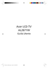 Manuale ACER AL2671W LCD Televisione