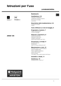 Manuale Hotpoint Ariston ARXD 109 (EU) Lavatrice