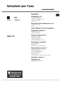 Manuale Hotpoint Ariston ARSD 109 (EU) Lavatrice