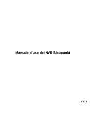 Manuale BLAUPUNKT NVR 4 Videoregistratore