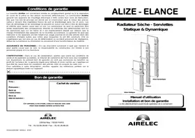 Notice AIRELEC ALISE Radiateur sèche-serviettes