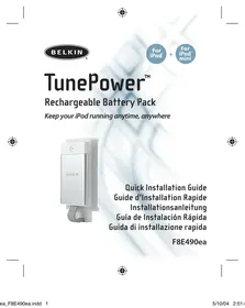 BELKIN BATTERIE DE RECHANGE RECHARGEABLE TUNEPOWER #F8E490EA - Batería