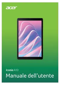 Manuale ACER ICONIA A10 Tablet
