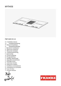 Manuale FRANKE MYTHOS FMY 839 HI 2.0 Piano cottura