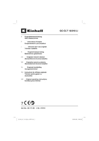 Manual EINHELL GC-CLT 18/240 LI Motocoasă