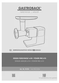 Manual Gastroback DESIGN MINCER 6-IN-1 POWER PRO #10 41410 Chopper