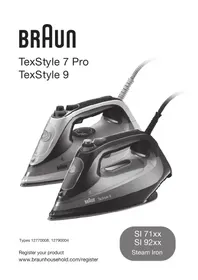 Manual BRAUN TEXSTYLE 9 SI 9270 Iron
