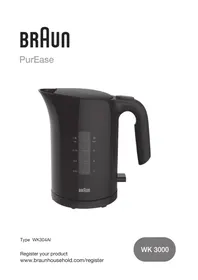 Manual BRAUN PUREASE WATER WK 3000 Kettle