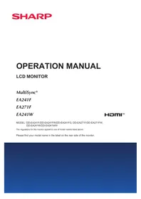 SHARP MultiSync EA241W - Monitor