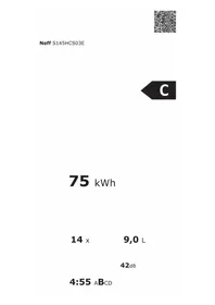 Notice NEFF S145HCS03E Lave-vaisselle