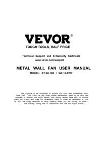 Vevor BT-WL18B - Fan