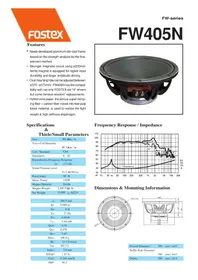 Notice FOSTEX FW405N Caisson de basses