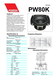 Notice FOSTEX PW80K Caisson de basses