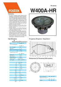 Notice FOSTEX W400A-HR Caisson de basses