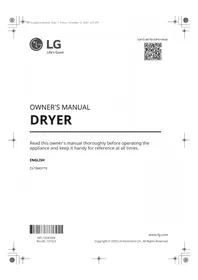 LG D8401WE - Secadora