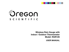 Notice OREGON RGR126 Thermomètre