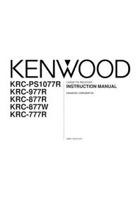 Manual KENWOOD KRC-877W Car radio