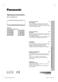 Manuale PANASONIC CS-Z71TKEA Condizionatore