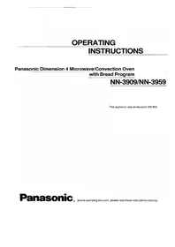 Notice PANASONIC NN-3909 Four à micro-ondes