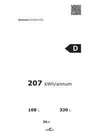 SIEMENS KG49NXIDQ - Réfrigérateur