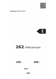 SIEMENS KG56NTWE0N - Réfrigérateur