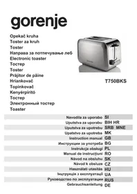 Instrukcja GORENJE T750BKS Toster