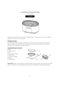 Ultrasonic Eyeglass Cleaner Sharper Image