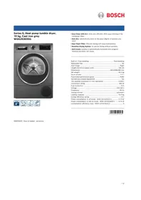 Notice BOSCH WQG25303SG Sèche-linge