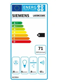 Notice SIEMENS LJ65BCC60C Hotte