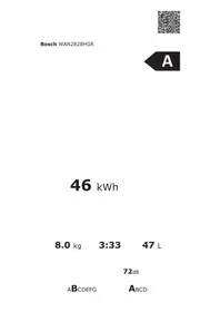 Notice BOSCH WAN2828HGR Lave-linge