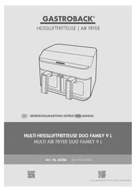 Manual Gastroback MULTI HOT AIR FRYER DUO FAMILY 9 L 42586 Deep fryer