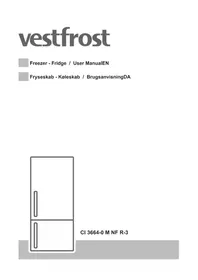 Brugsanvisning VESTFROST CI 3664-0 M NF R-3 Køleskab