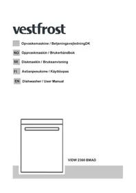 Manual VESTFROST VIDW 2360 BMAD Dishwasher