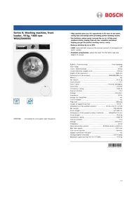 Notice BOSCH WGG254A6SG Lave-linge