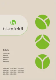 Manuale Blumfeldt ONTARIO 100 X 60 Radiatore