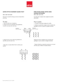 Satin Stitch Border Guide Foot ELNA