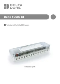Notice DELTA DORE DELTA 8000 BT Automatisme domotique