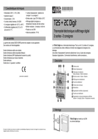 Notice DELTA DORE T2S+2C DIGIT Thermostat électronique