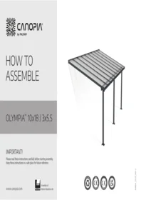 Notice Canopia OLYMPIA 10X18 / 3X5.5 Lave-linge