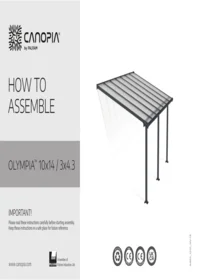 Notice Canopia OLYMPIA 10X14 / 3X4.3 Lave-linge