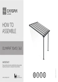 Notice Canopia OLYMPIA 10X10 / 3X3 Lave-linge