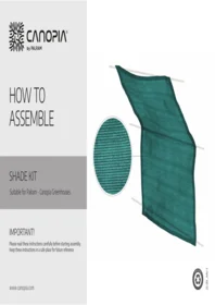 Notice Canopia SHADE KIT Lave-linge
