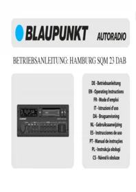 Manuale BLAUPUNKT HAMBURG SQM 23 DAB MULTI 2024.06.03 Lavatrice