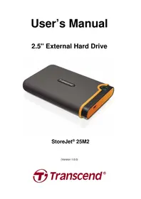 Notice TRANSCEND STOREJET 25M2 Disque dur externe