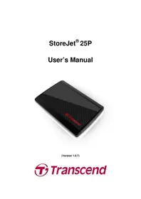 Notice TRANSCEND STOREJET 25P Disque dur externe