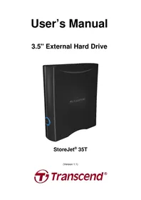 Notice TRANSCEND STOREJET 35T Disque dur externe