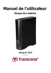 Notice TRANSCEND STOREJET 35T3 Disque dur externe