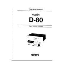 FOSTEX D-80 - Enregistreur numérique